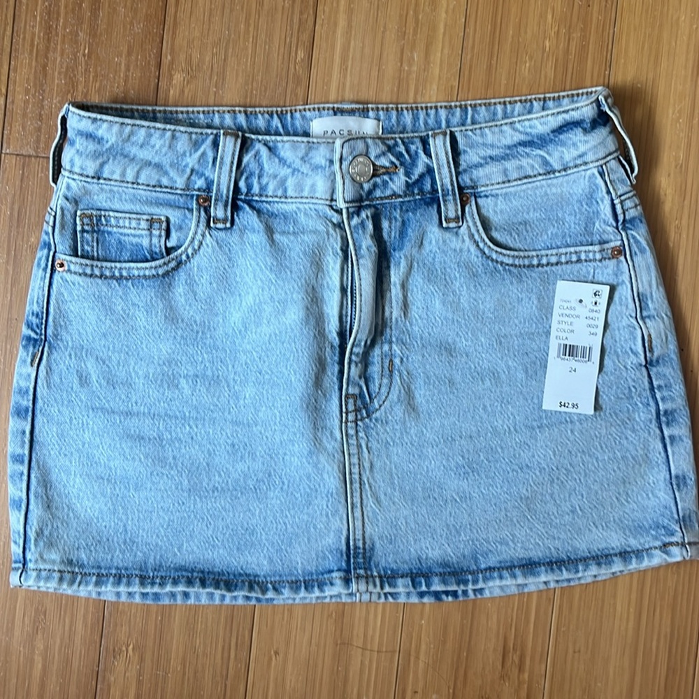 Pacsun Light Wash Demin Skirt